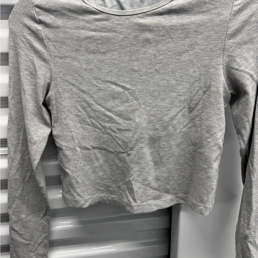 90 Degree Size M Gray Long Sleeve Women's Top
